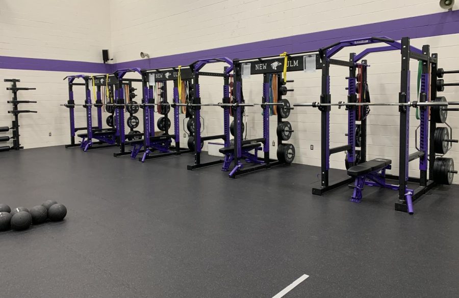 Right side of the NUHS weight room.