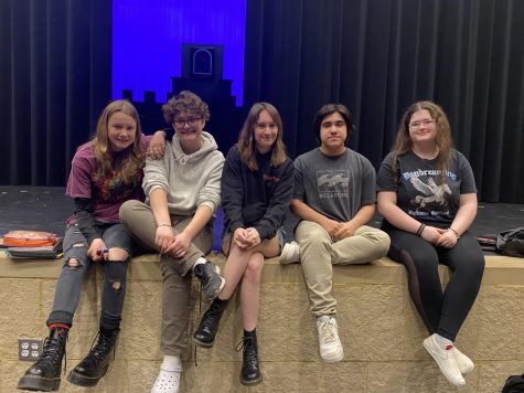 GSAs council members meet before their Thursday meeting. Left to right; Keira Holberg, Ivan Neisen, Josie Ringhofer, Zachary Ramirez and Amber Stabenow.