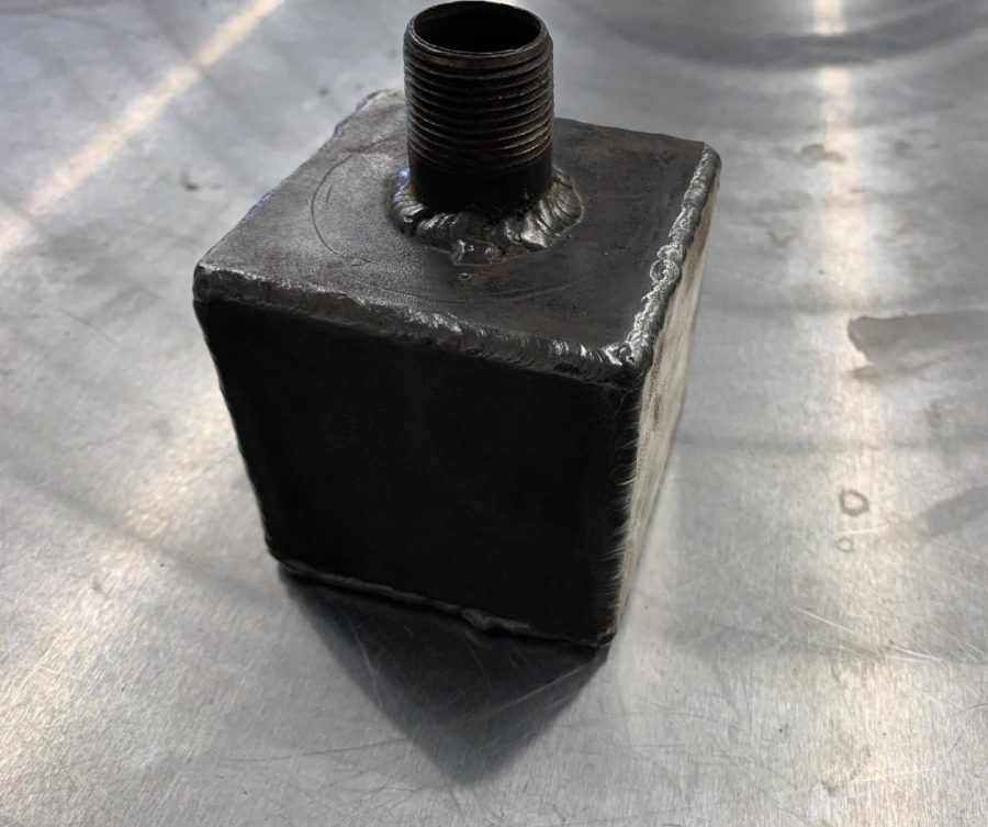 Welding pressure test cube