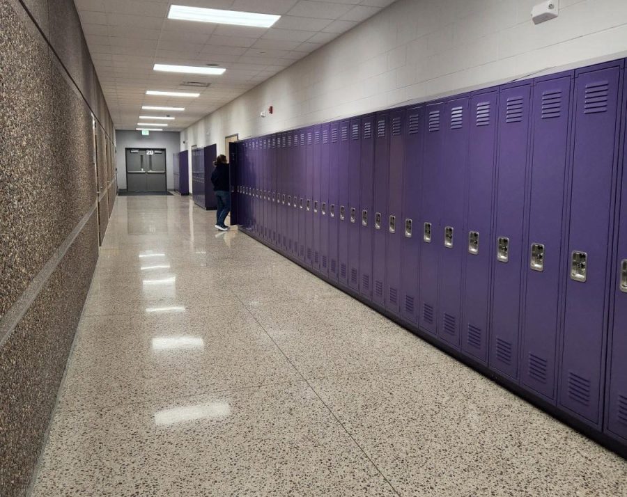 A new row of lockers was added for the 2022 school year at NUHS. "The new lockers are nice because they are new, but they are farther away from classes so you have to walk fast to class so you aren't late," Emmie Stangel said. More locker space was needed due to the large incoming freshman class and this helped deal with the locker shortage.