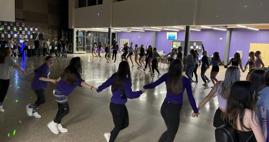 Students of New Ulm High School have one final dance together at the end of homecoming week. 