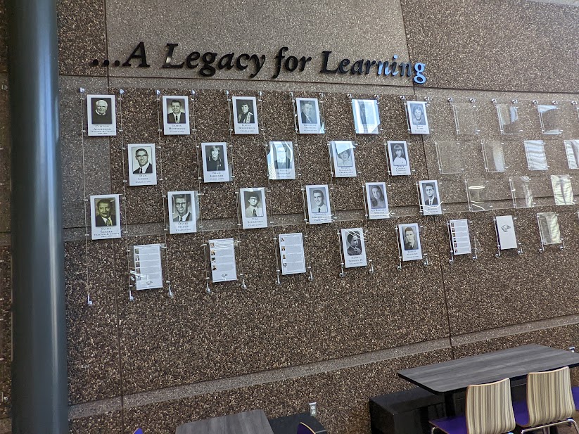 The Legacy of Learning wall in the cafeteria. 9/6/2022