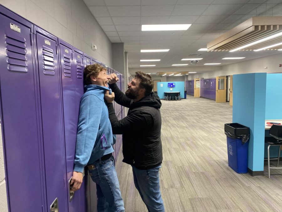 Vetter mid-punch on bad student.