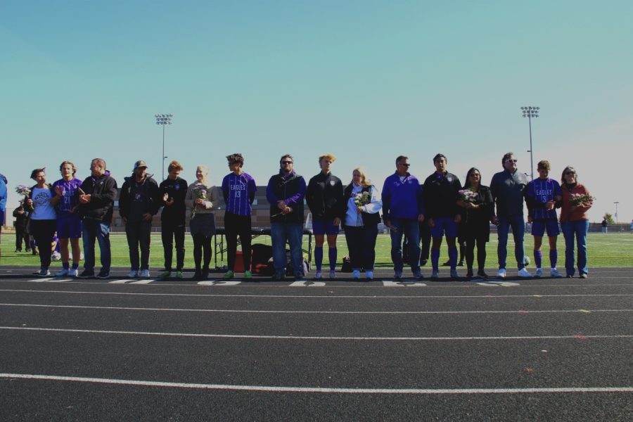 From left to right seniors Ben Brownfeild, Keenan Davis, Nils Quist, Canaan Selvey, Leo Waloch, Jake Webb, and Nick Zins. Not included in picture Nathaniel Janssen.