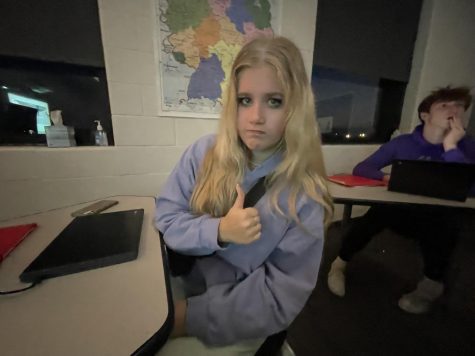 Junior Carly Johnson is stressin but stylin for the PSAT