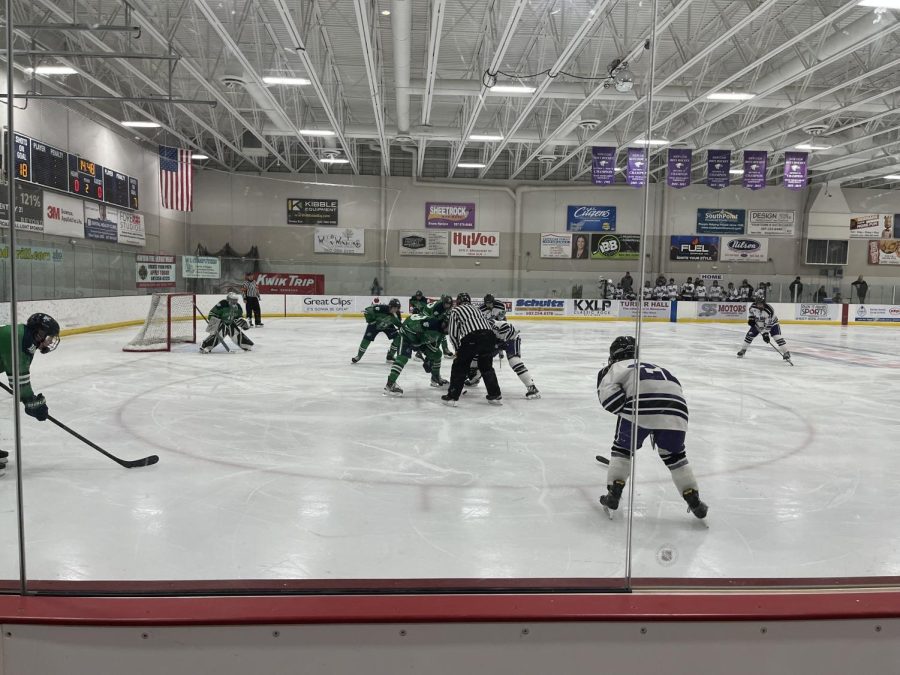 New Ulm Eagles in face off against Litchfield Dassel-Cokato. 