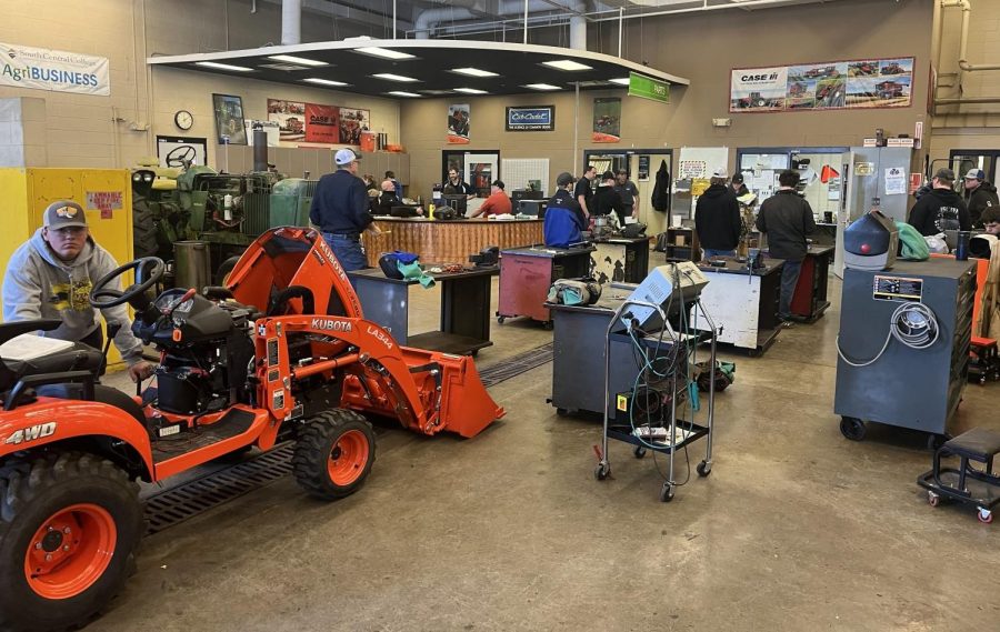 FFA students are tested throughout the day at South Central College in Mankato last Friday on welding, small engines, general knowledge, and electrical to earn a spot to compete at the Minnesota State convention in April. "I love watching and helping the students learn and compete all day," said Brandon Beranek, current diesel technician student at South Central College. 