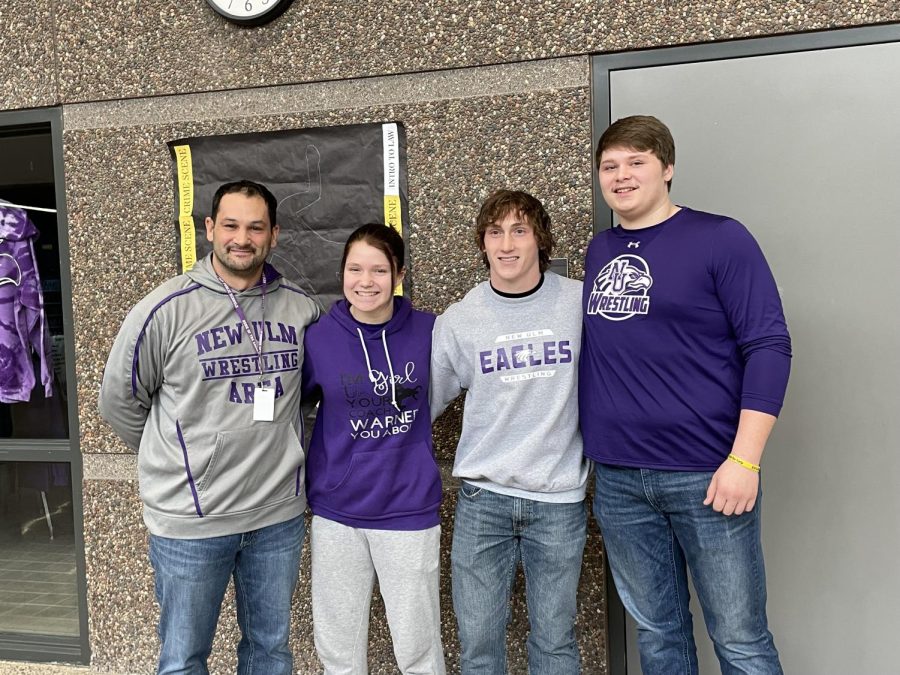 Mr Briggs, Elizabeth Dake, Ty Fredrick, and Ethan Thompson are on their way to this year's state match.