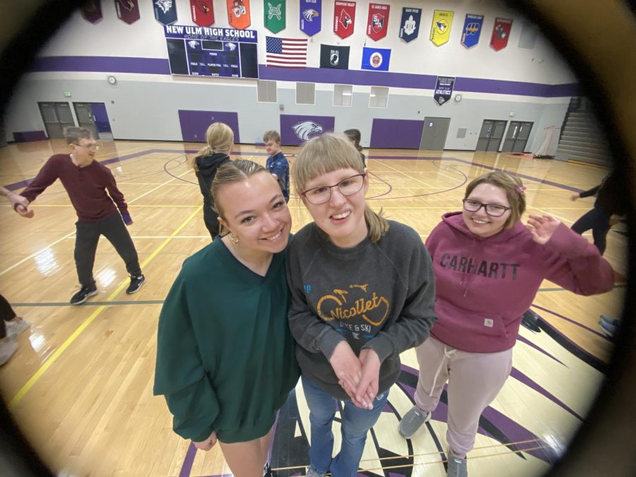 Emerson and Grace taking a selfie.