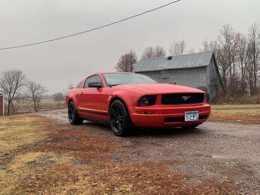 Front view of Jayce's stang