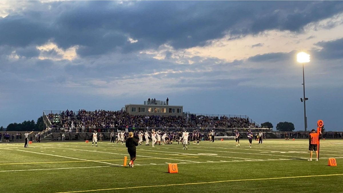 At the big Homecoming game on Friday, New Ulm Eagles fill the stands as they cheer on our football boys. 