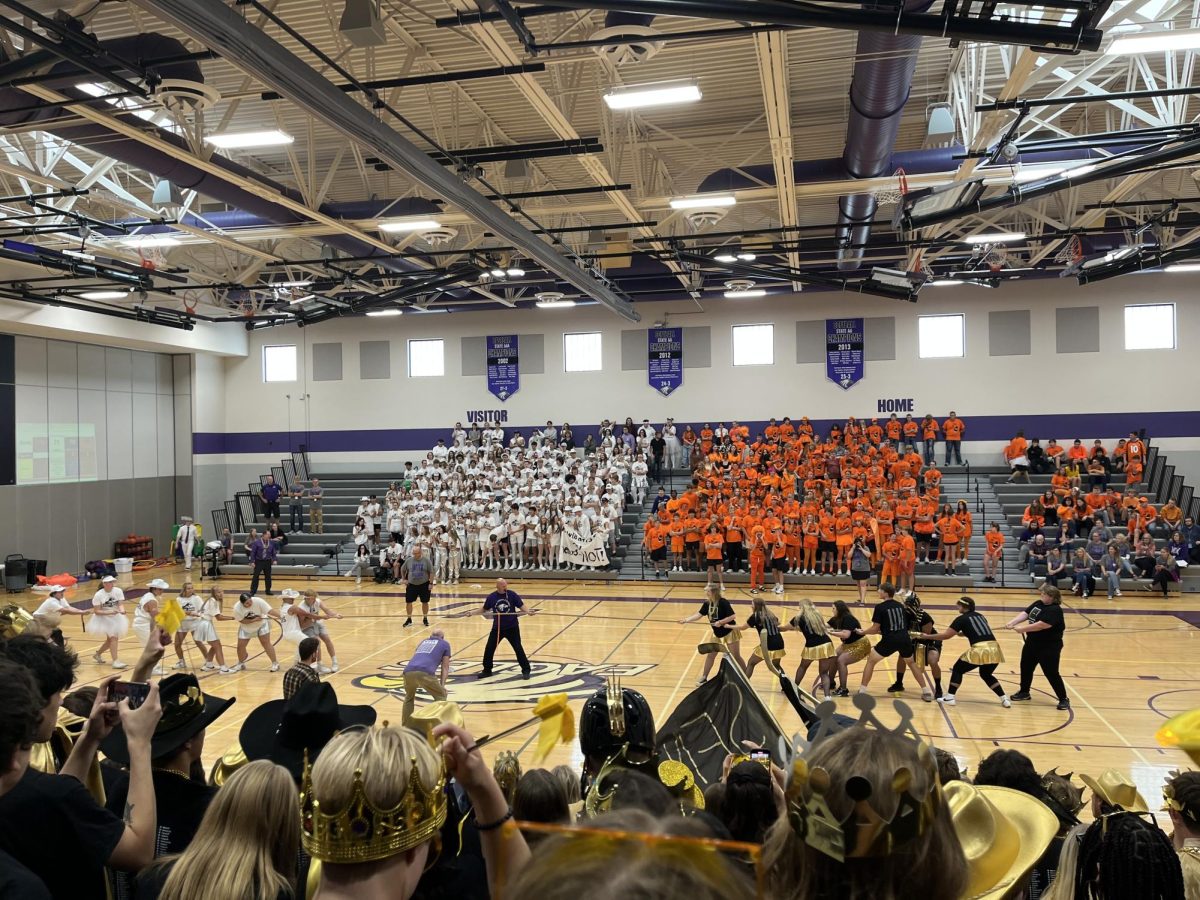 Seniors and Juniors prepare to battle it out in tug-o-war for the game winning points for BOTC