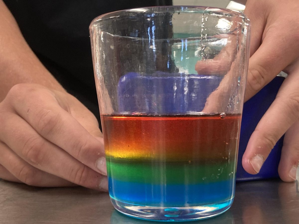 On Wed. 5- kids in basic foods made rainbows in a glass with food coloring and sugar. This group's end result came out perfect!