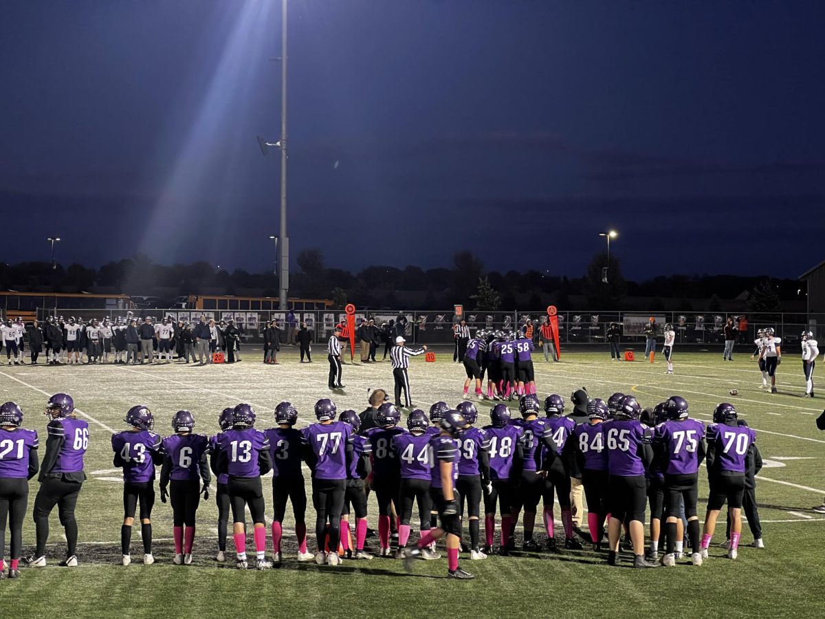 New Ulm Football hosts the St. Peter Saints representing cancer awareness during Friday nights game.