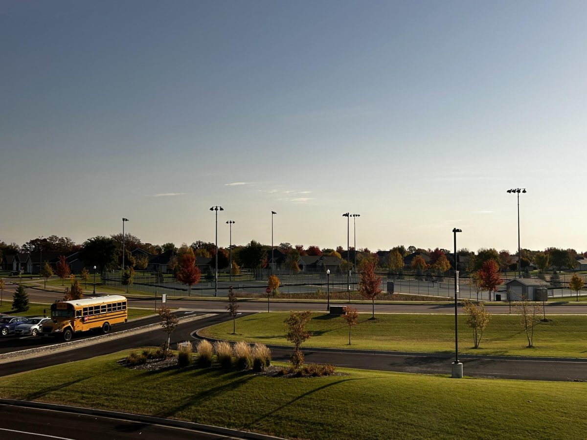 The colorful trees outside of NUHS attract many students.