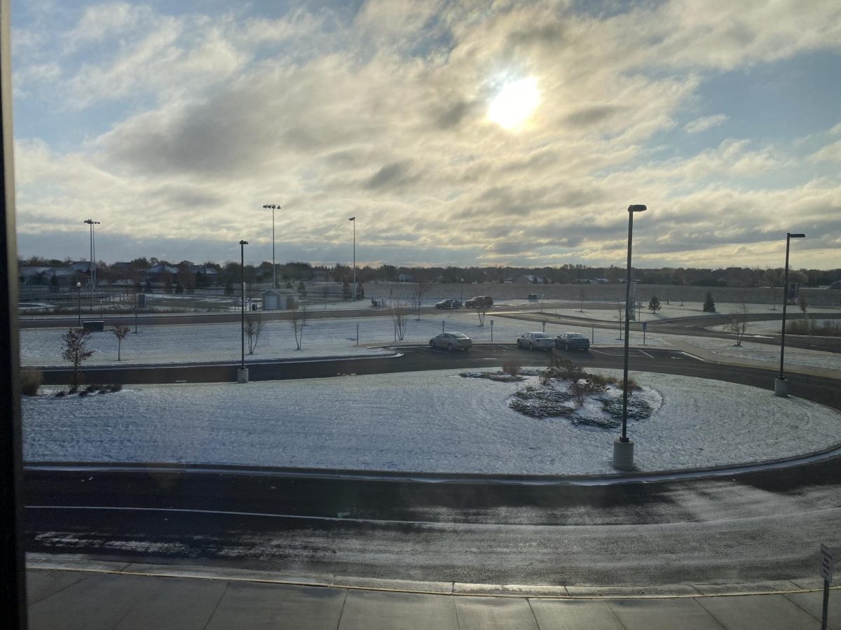 Fresh snow on the ground on Halloween this year