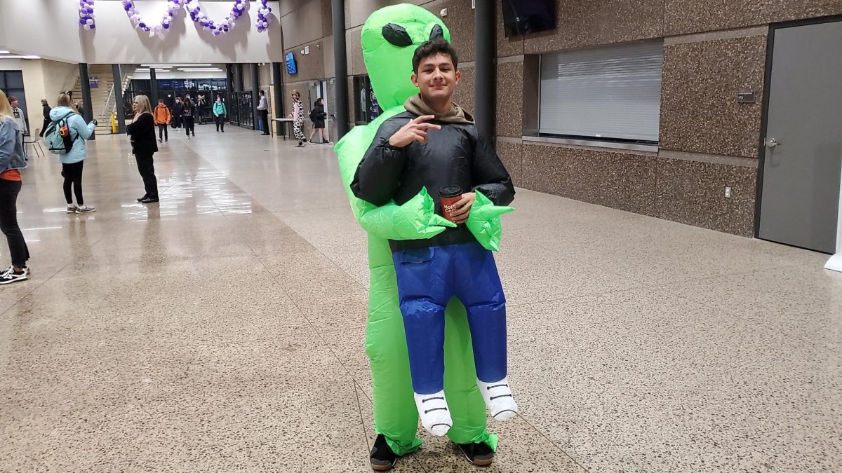 New Ulm student is ready for halloween!
