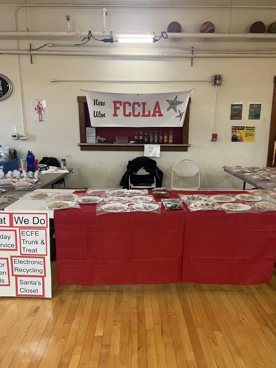 FCCLA's bale-sale stand in the Armory 