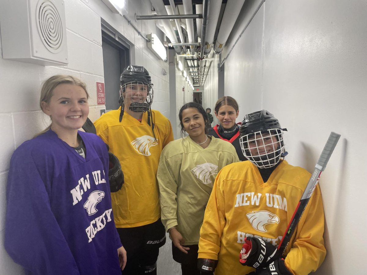 Redwood girls after practice (left to right  Kaelynn Welsh, Trisytn Wolner, Alayha Fisher, Nylah Vannllie, and Michelle Smith)