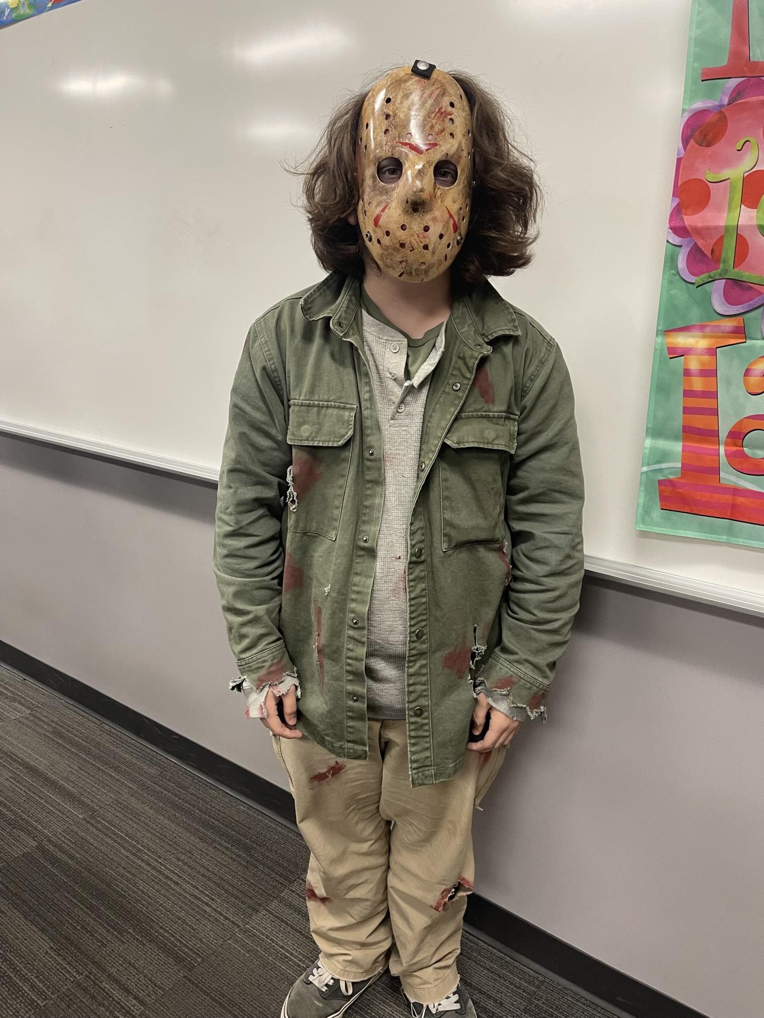 Junior Jason Malcolm is dressed up as Freddy Kruger. 