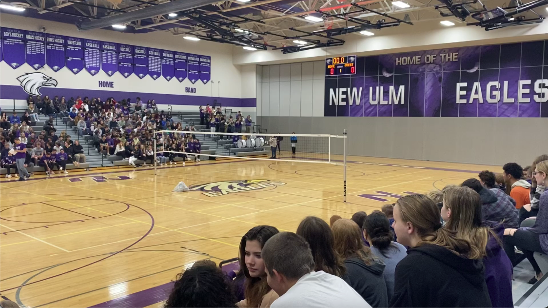 NUHS students wrapped up American Education Week with a pep fest that featured sweat beats from the pep band.