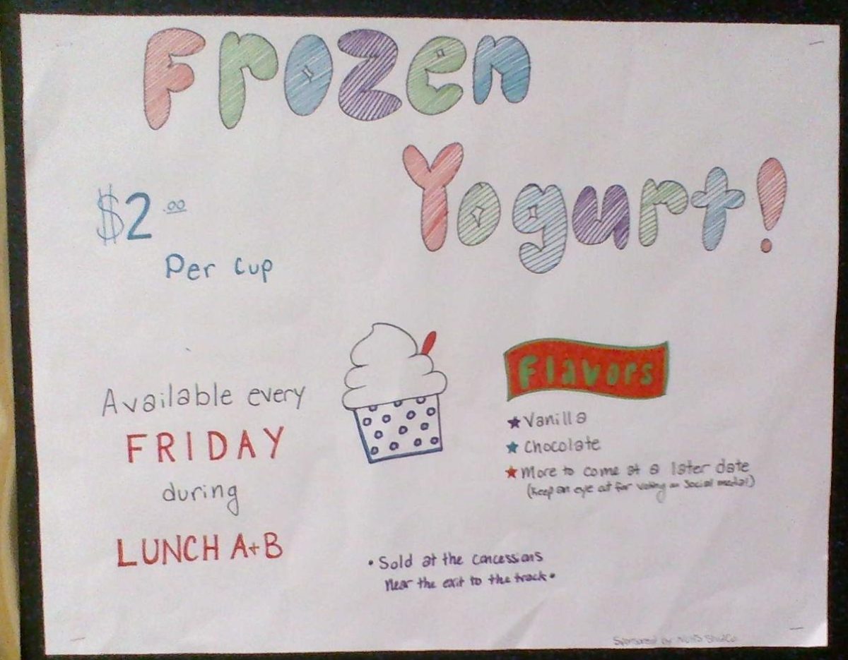  Frozen yogurt came to the school this year 