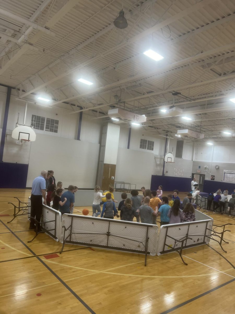 Students at Jefferson having a blast playing gaga Ball