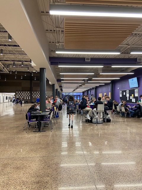 As students enter the building at 7:30 am they gather in the lunchroom to eat some breakfast and hangout with friends. 