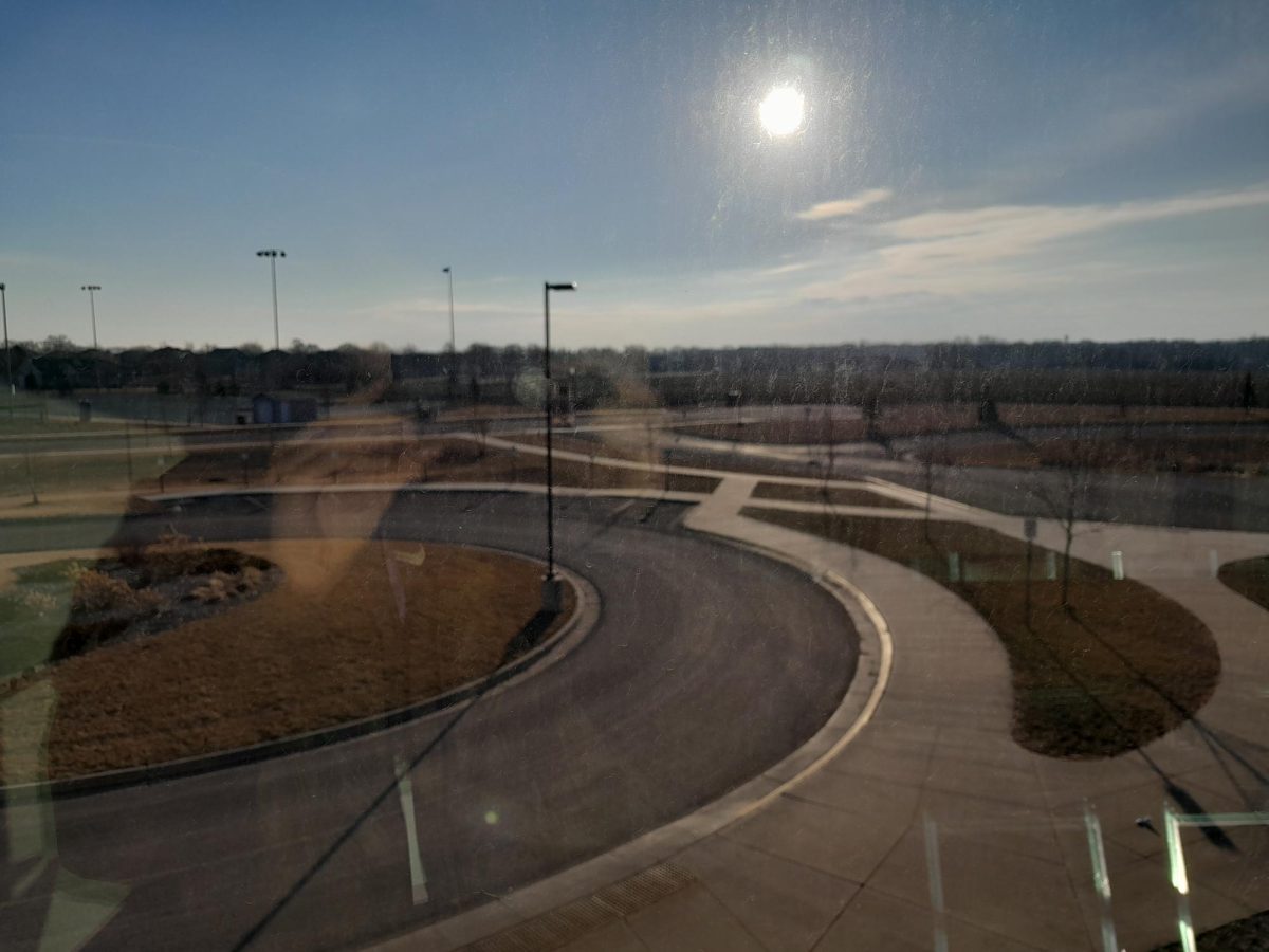 NUHS entrance before the snowfall, February 14.