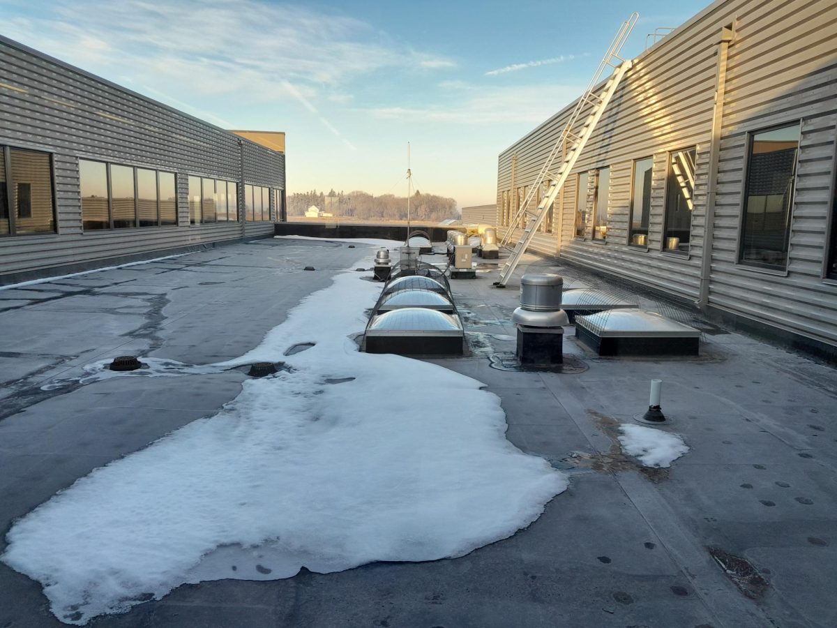 View from the upper commons one week after snowfall. February 21.