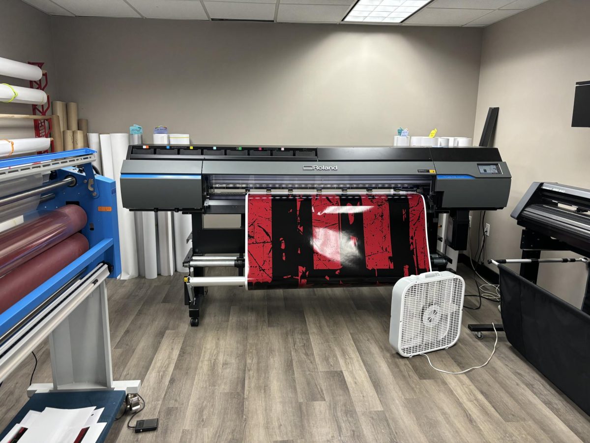 Decal printer at Fuel Graphics