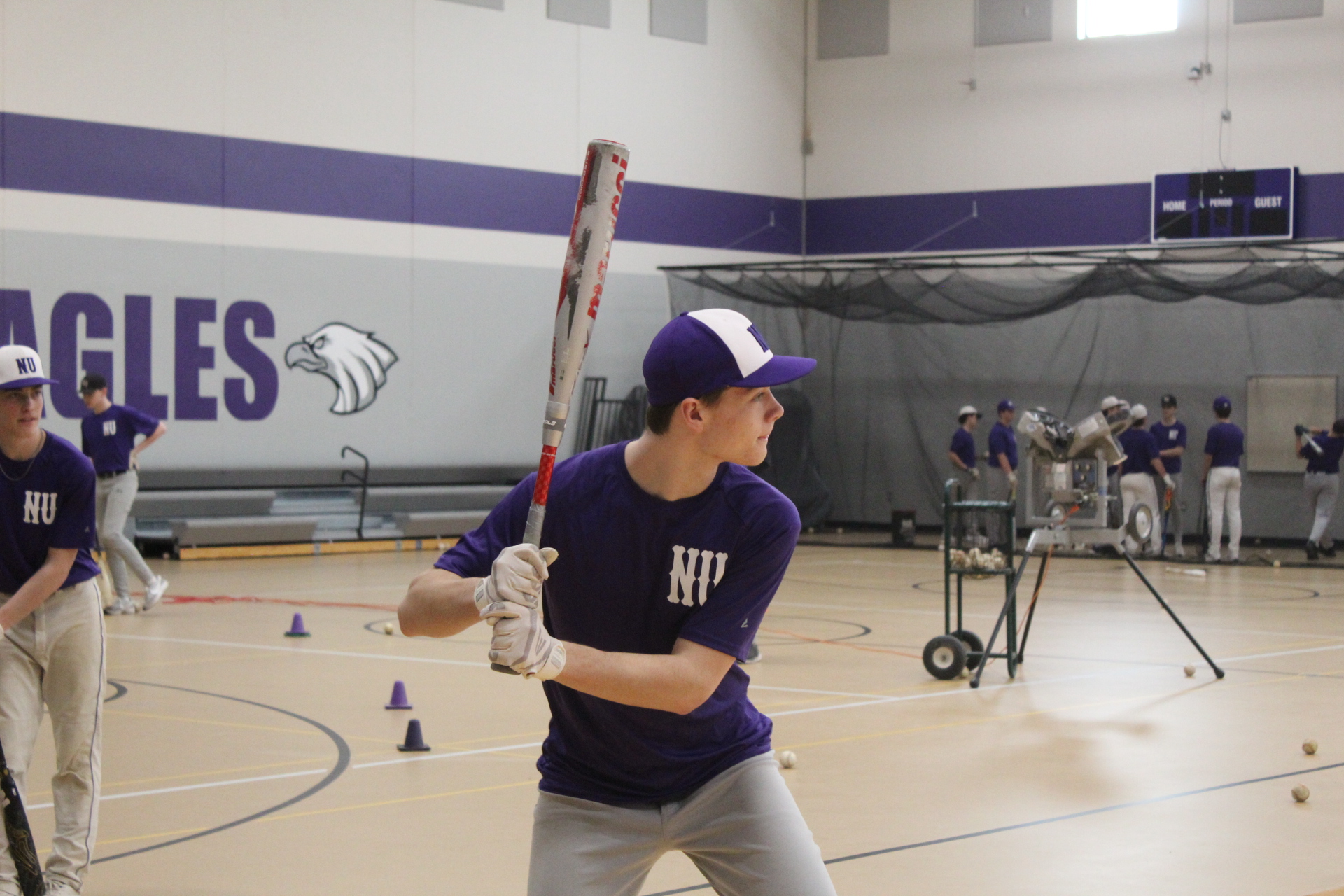 Zach Hubbard is getting ready to hit the ball