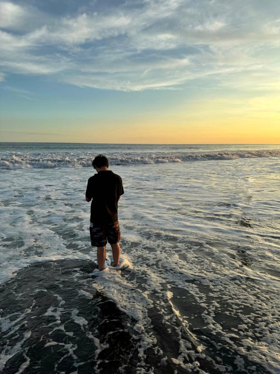 Student in the beach of Guatemala