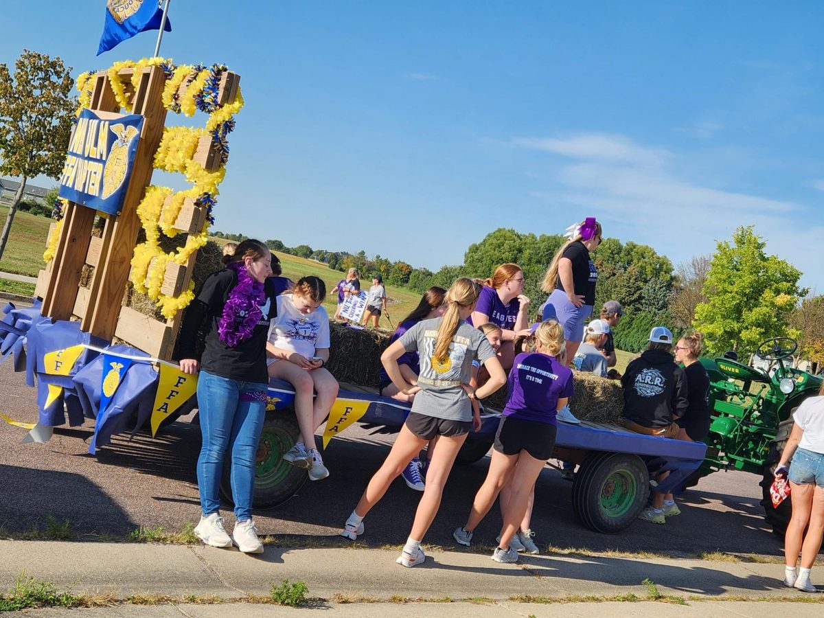 The FFA float for the 2024 homecoming parade