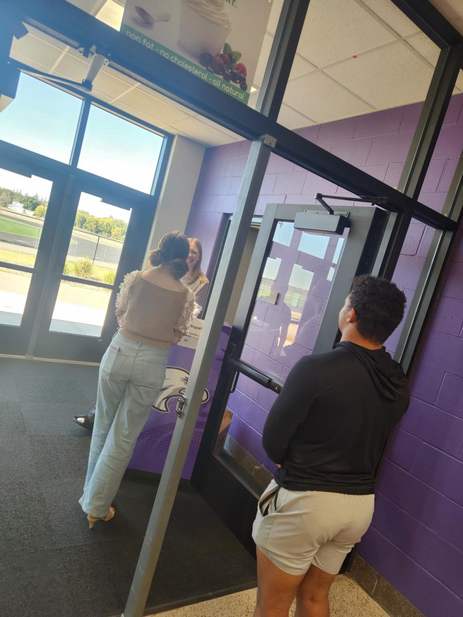 Students wait eagerly for the much-anticipated return of frozen yogurt .