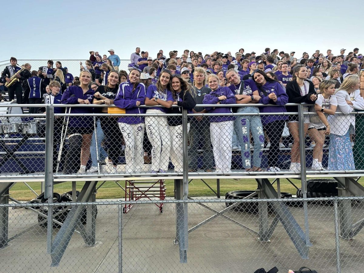 The New Ulm High School seniors ready for their last homecoming game. 