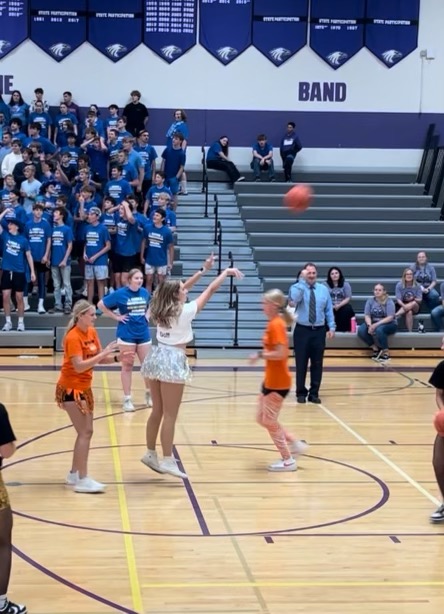 Pictured is junior Lexie Goff shooting during girls lightning in BOTC. 