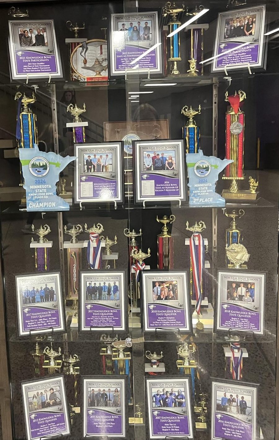 The Knowledge Bowl Trophy Case