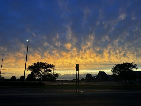 The sky looked magnificent after walking out of Walmart