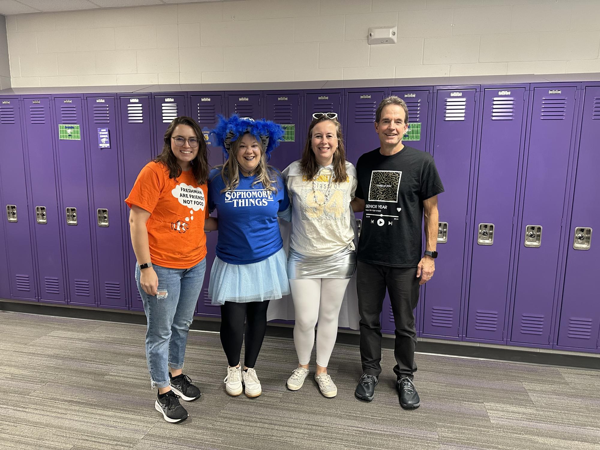 Teachers left to right: Mrs. Cowles, Mrs. Marlow, Mrs. Gordon, and Mr. Engeldinger.