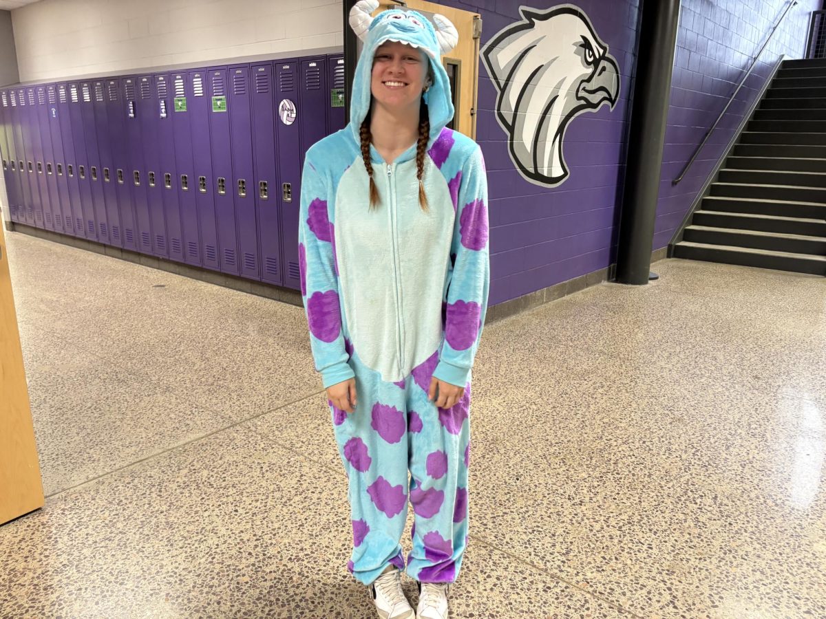 Junior Avarey Sellner dressed up as Sully from Monsters, Inc. 