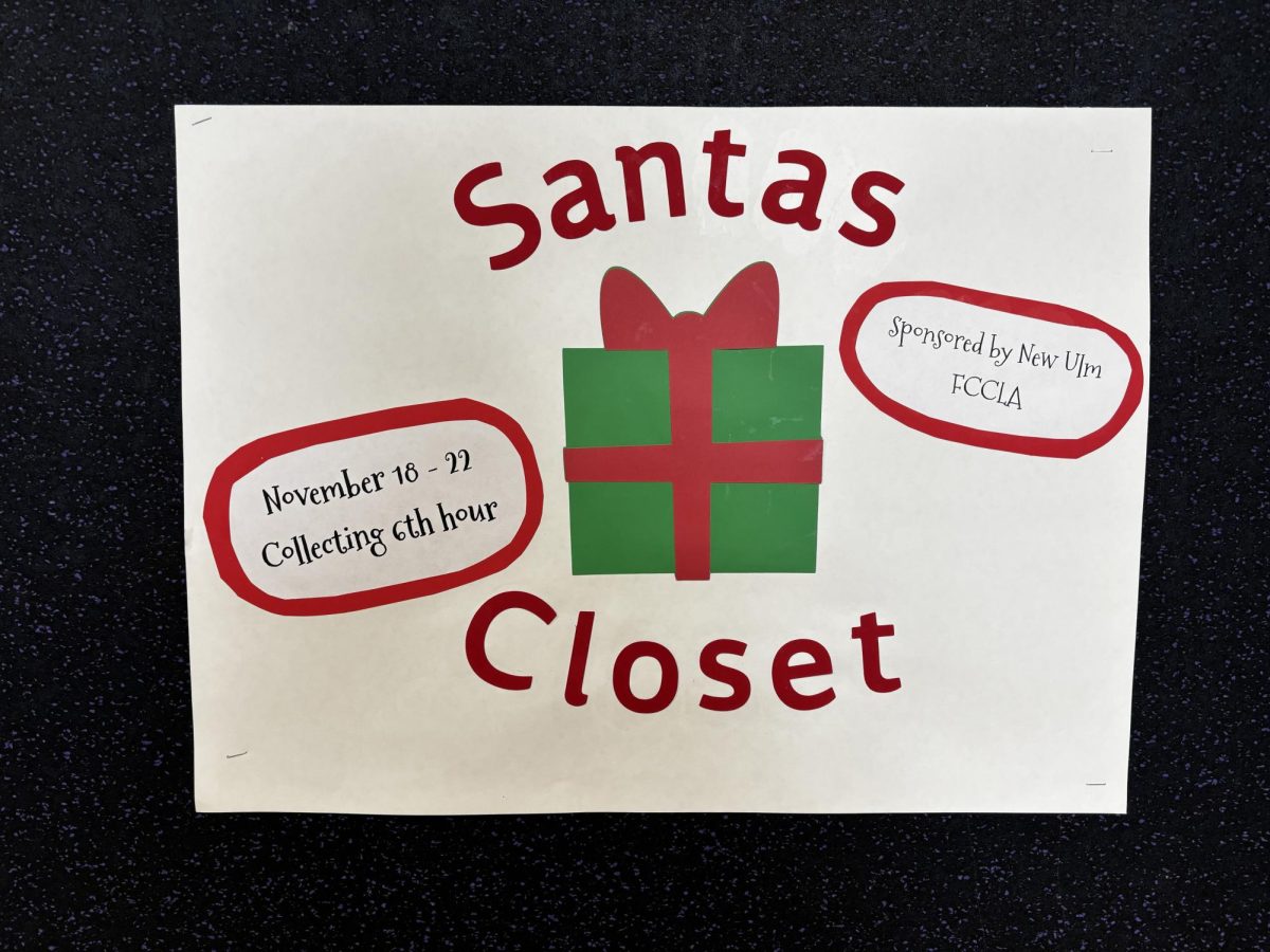 Santa's Closet poster spreading awareness.