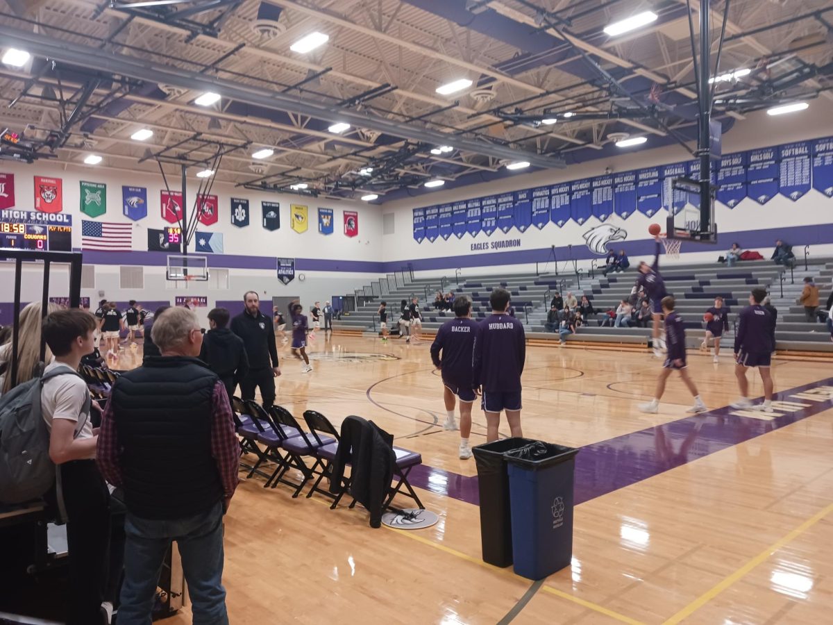 New Ulm gets warmed up to take on Mankato East on Monday, Jan. 13. They look to pull off the upset against a talented, experienced team that's had their number in recent years. The two teams met in the Class 2AAA section championship a year ago where Mankato East won 67-47 in a defensive battle. In conclusion of the game, the Eagles lost 100-45 in a lights out performance from Mankato East.