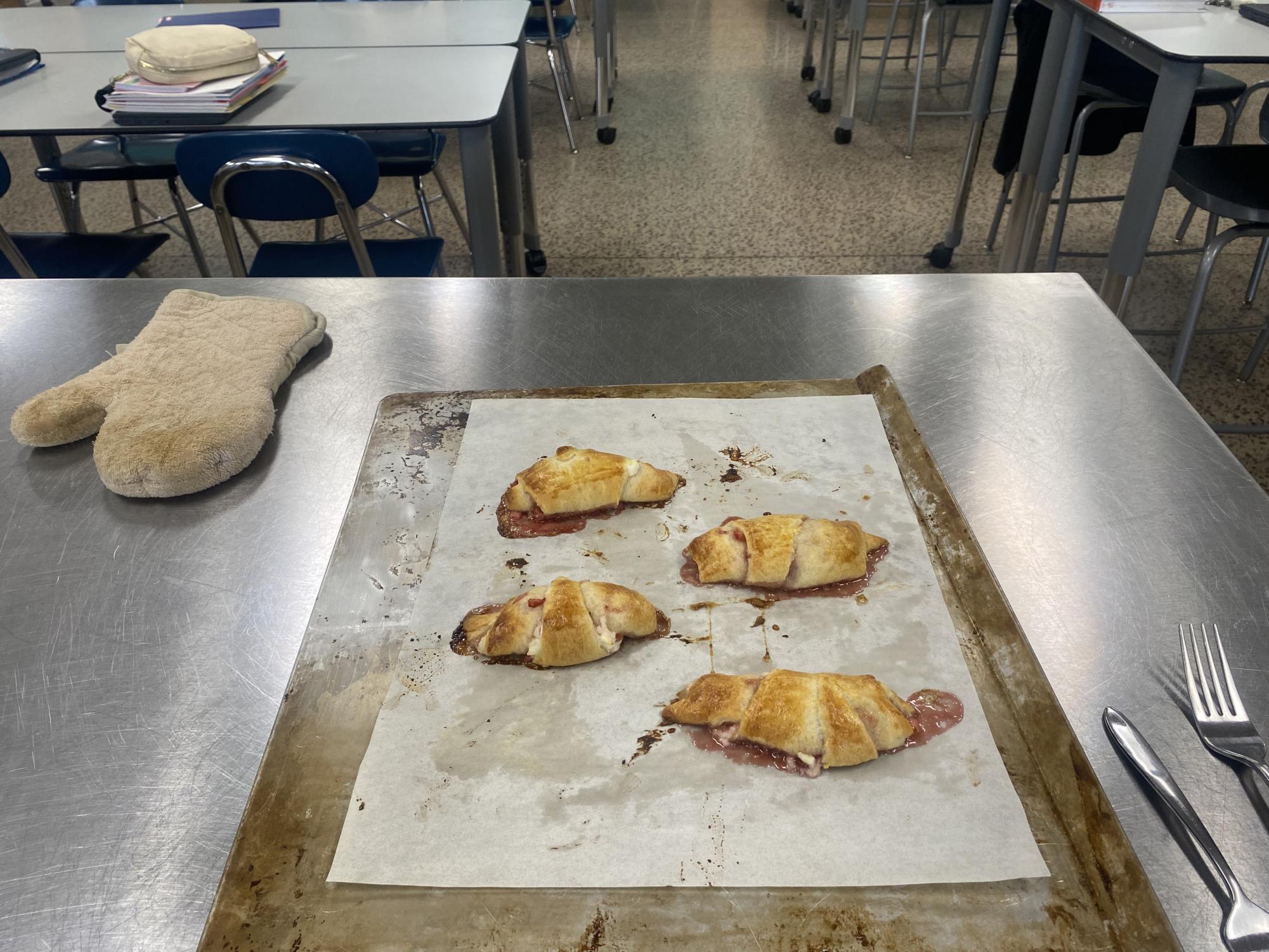 Strawberry cheesecake crescent rolls made in Ms. Schneider's class