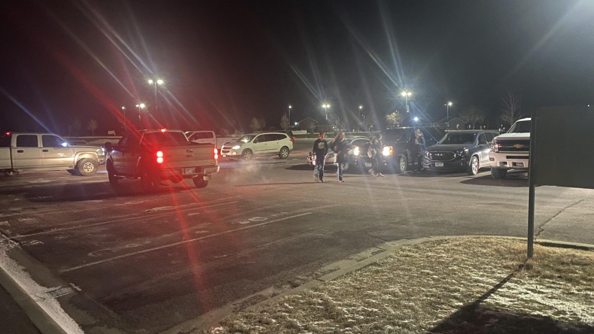 FFA members arrive early at NUHS for a 6 a.m. departure for Marshall to practice for state. 