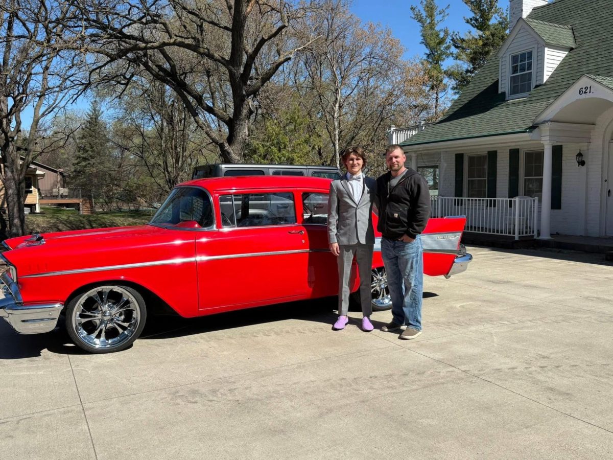 1957 Chevy Impala gets some prom action