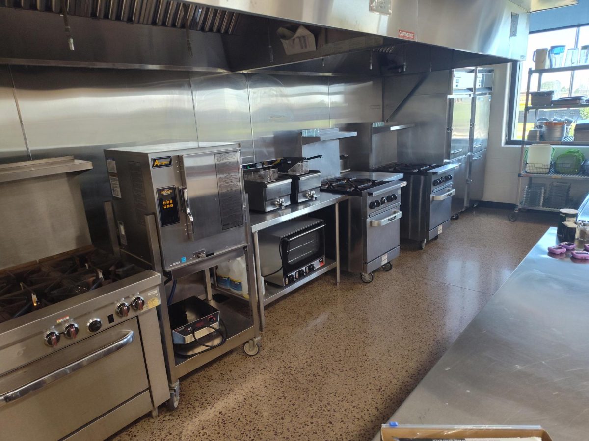 The oven range in the food room