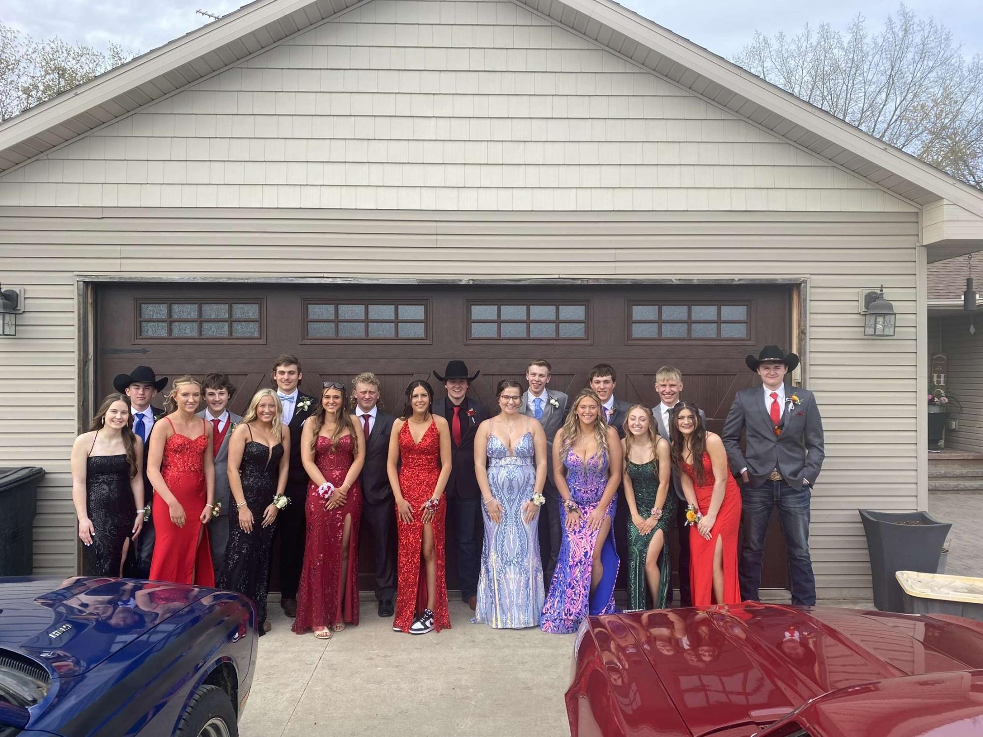 These prom Couples are ready to take their vehicles to prom and show them off.