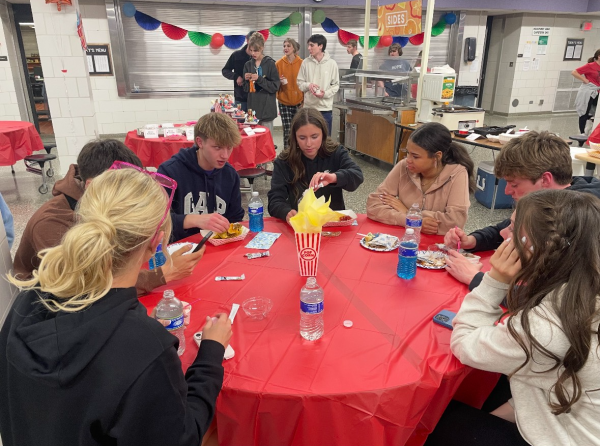 NUHS students enjoy some food at this year's Post Prom.