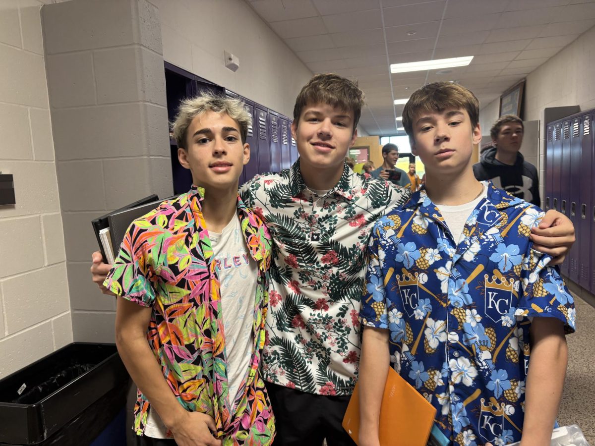 From right Noah Gode, Paxon Johnson, Jace Lohman 